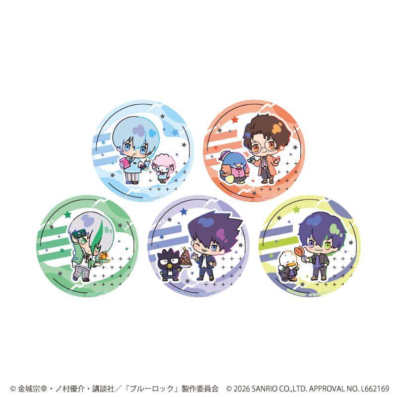 ダイカットステッカー5枚セット「TVアニメ『ブルーロック』×サンリオキャラクターズ」04/(コラボイラスト)