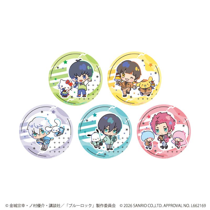 ダイカットステッカー5枚セット「TVアニメ『ブルーロック』×サンリオキャラクターズ」03/(コラボイラスト)