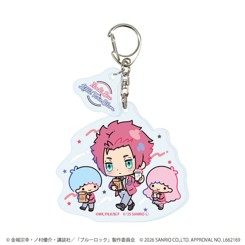 パーツ付きアクリルキーホルダー「TVアニメ『ブルーロック』×サンリオキャラクターズ」09/コンプリートセット(全10種)(コラボイラスト)