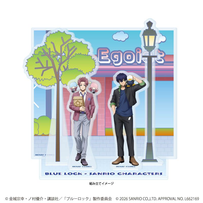 プレミアム アクリルジオラマプレート「TVアニメ『ブルーロック』×サンリオキャラクターズ」08/Cパターン(コラボイラスト)