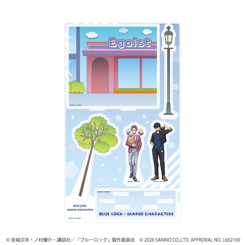 プレミアム アクリルジオラマプレート「TVアニメ『ブルーロック』×サンリオキャラクターズ」08/Cパターン(コラボイラスト)