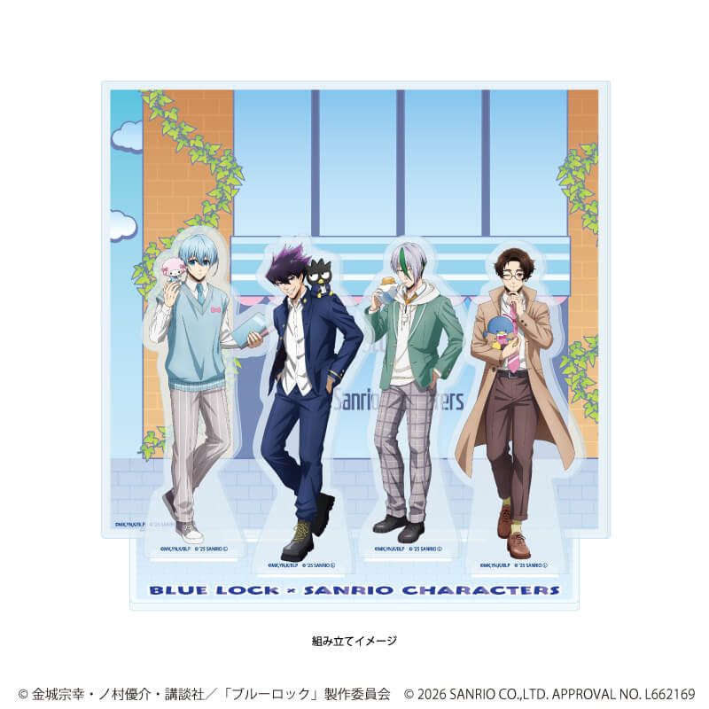 プレミアム アクリルジオラマプレート「TVアニメ『ブルーロック』×サンリオキャラクターズ」07/Bパターン(コラボイラスト)