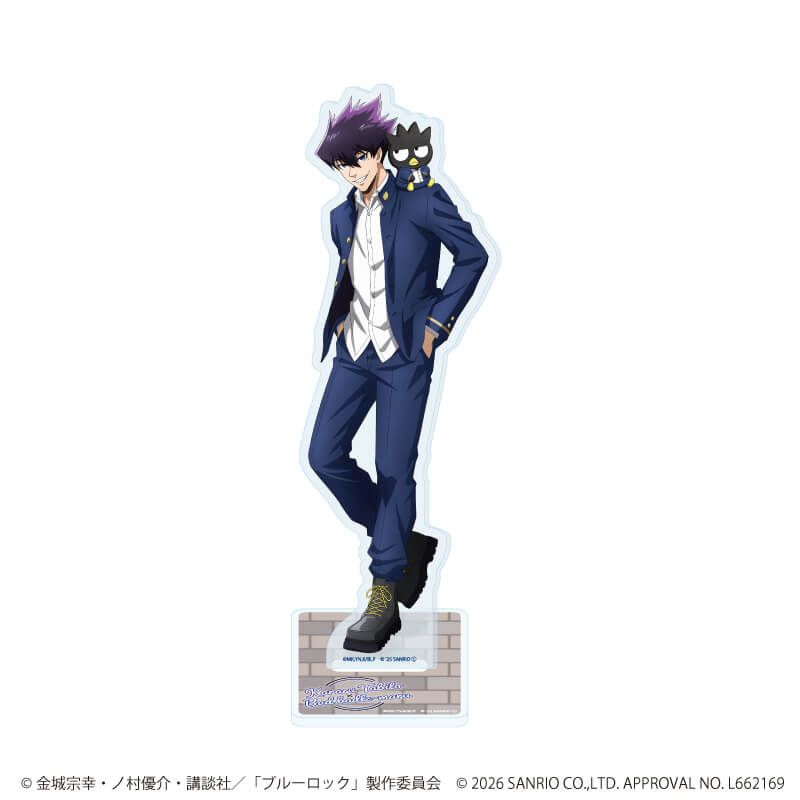 アクリルスタンド「TVアニメ『ブルーロック』×サンリオキャラクターズ」34/烏 旅人×バッドばつ丸(コラボイラスト)
