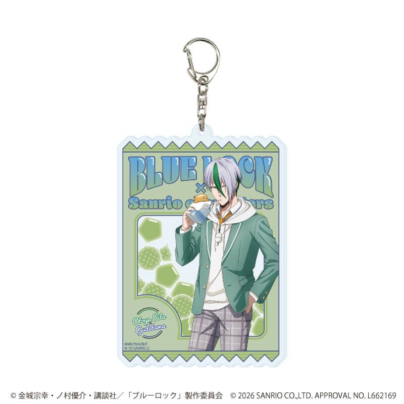 デカアクリルキーホルダー「TVアニメ『ブルーロック』×サンリオキャラクターズ」26/乙夜 影汰×ぐでたま(コラボイラスト)