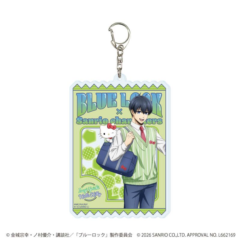 デカアクリルキーホルダー「TVアニメ『ブルーロック』×サンリオキャラクターズ」22/潔 世一×ハローキティ(コラボイラスト)