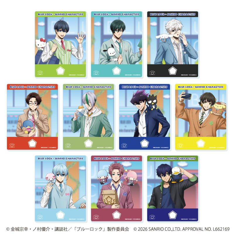 アクリルカード「TVアニメ『ブルーロック』×サンリオキャラクターズ」04/コンプリートセット(全10種)(コラボイラスト)