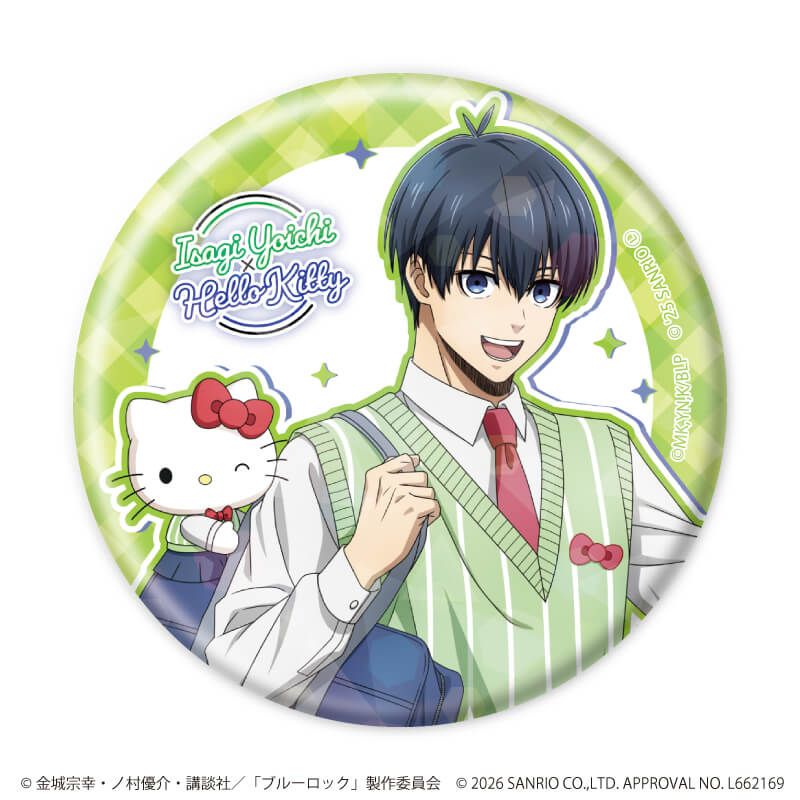 ホログラム缶バッジ(57mm)「TVアニメ『ブルーロック』×サンリオキャラクターズ」03/コンプリートセット(全10種)(コラボイラスト)