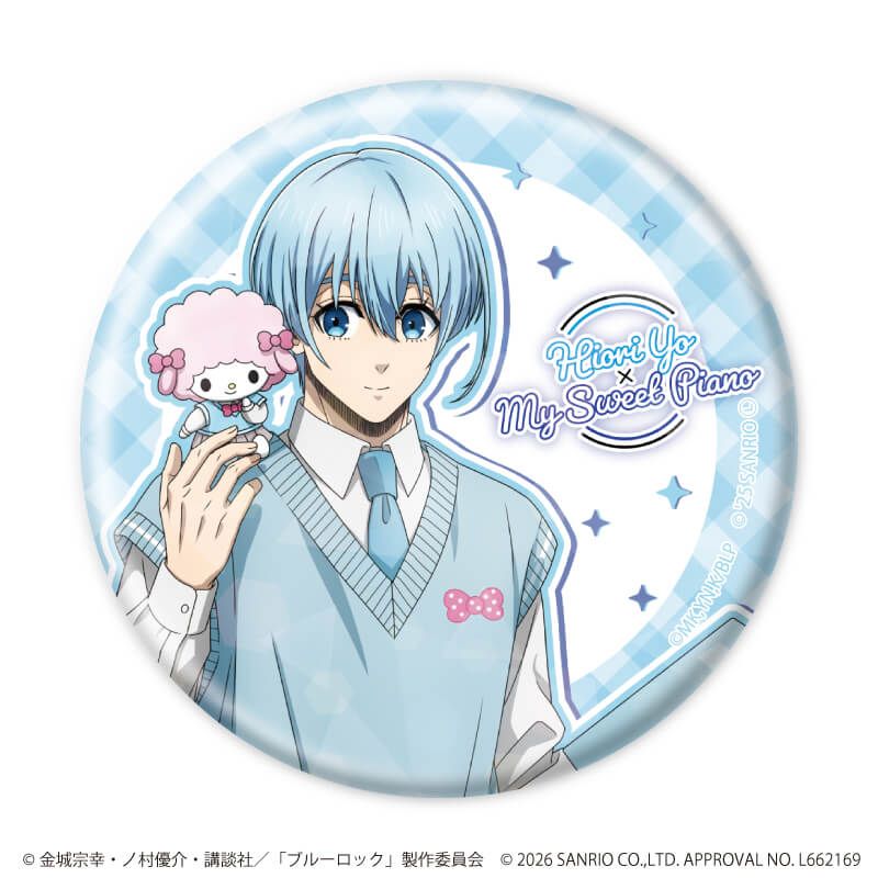 ホログラム缶バッジ(57mm)「TVアニメ『ブルーロック』×サンリオキャラクターズ」03/コンプリートセット(全10種)(コラボイラスト)