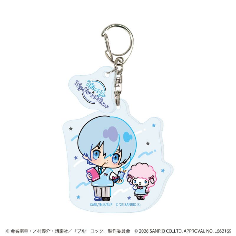 パーツ付きアクリルキーホルダー「TVアニメ『ブルーロック』×サンリオキャラクターズ」09/ブラインド(10種)(コラボイラスト)