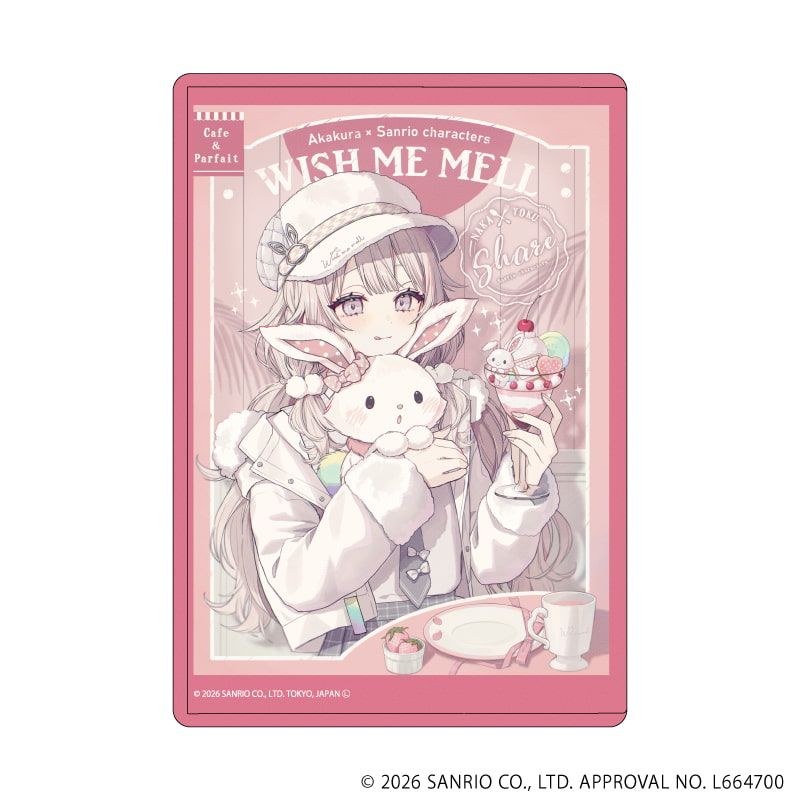 キャラクリアケース「赤倉×サンリオキャラクターズ」37/ウィッシュミーメル(コラボイラスト)
