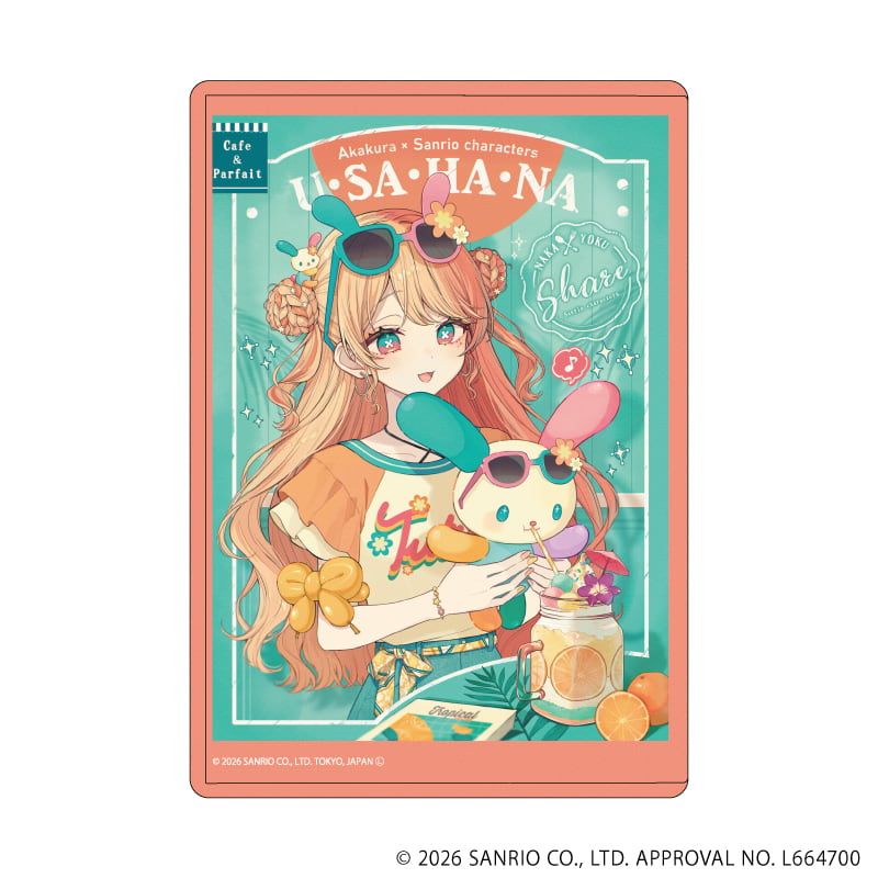 キャラクリアケース「赤倉×サンリオキャラクターズ」35/ウサハナ(コラボイラスト)