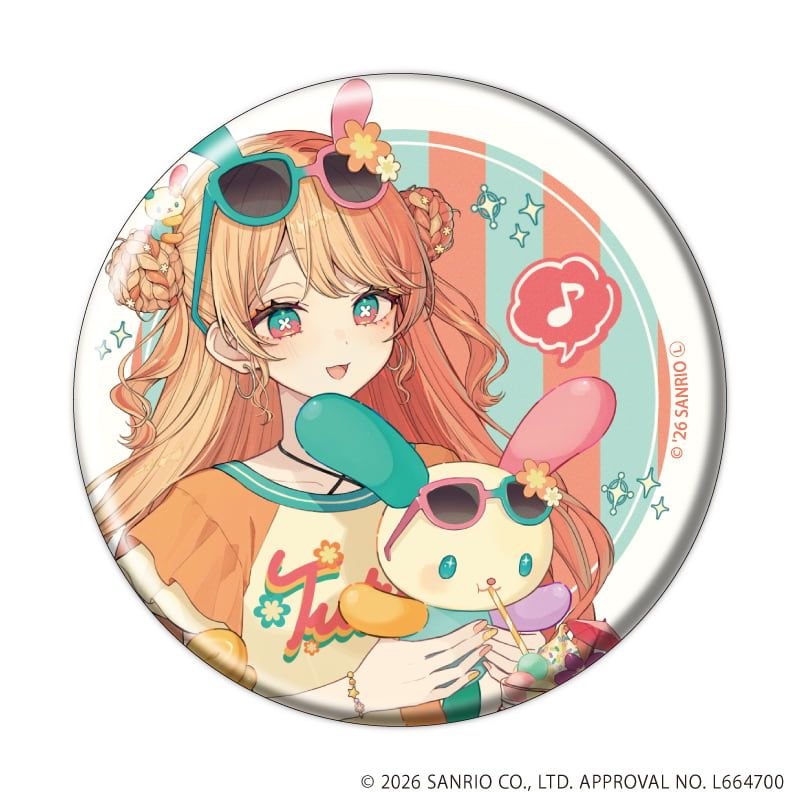 缶バッジ「赤倉×サンリオキャラクターズ」06/コンプリートセット(全6種)(コラボイラスト)