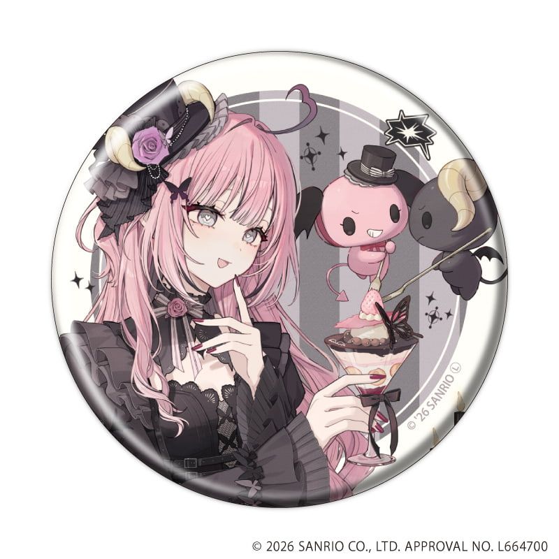 缶バッジ「赤倉×サンリオキャラクターズ」06/コンプリートセット(全6種)(コラボイラスト)