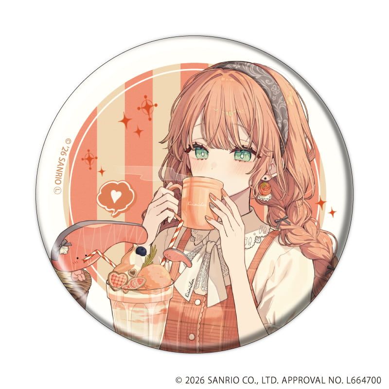 缶バッジ「赤倉×サンリオキャラクターズ」06/コンプリートセット(全6種)(コラボイラスト)