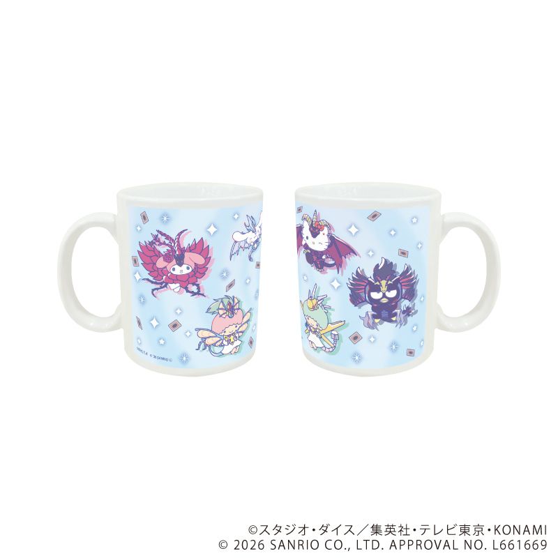 マグカップ(フルカラー)「遊☆戯☆王5D's×サンリオキャラクターズ」01/集合デザイン(コラボイラスト)