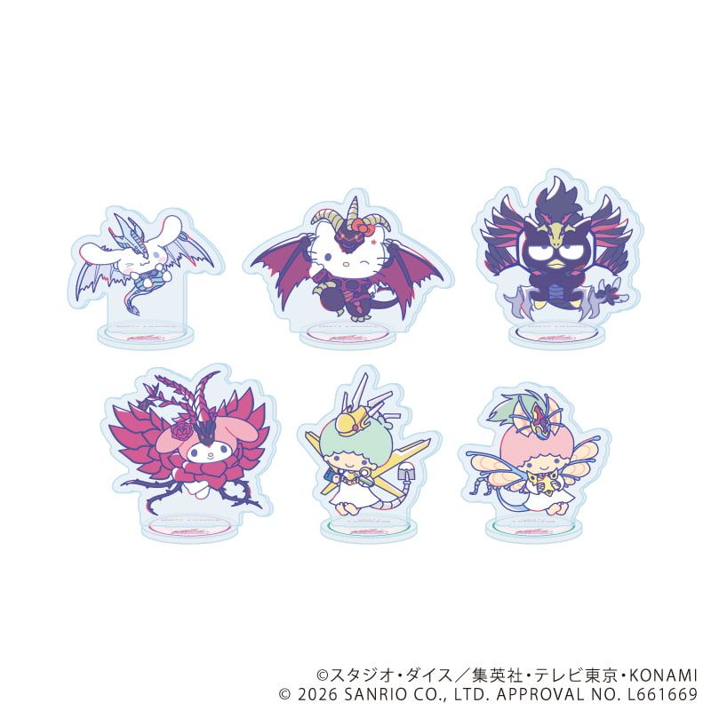 アクリルぷちスタンド「遊☆戯☆王5D's×サンリオキャラクターズ」01/コンプリートセット(全6種)(コラボイラスト)