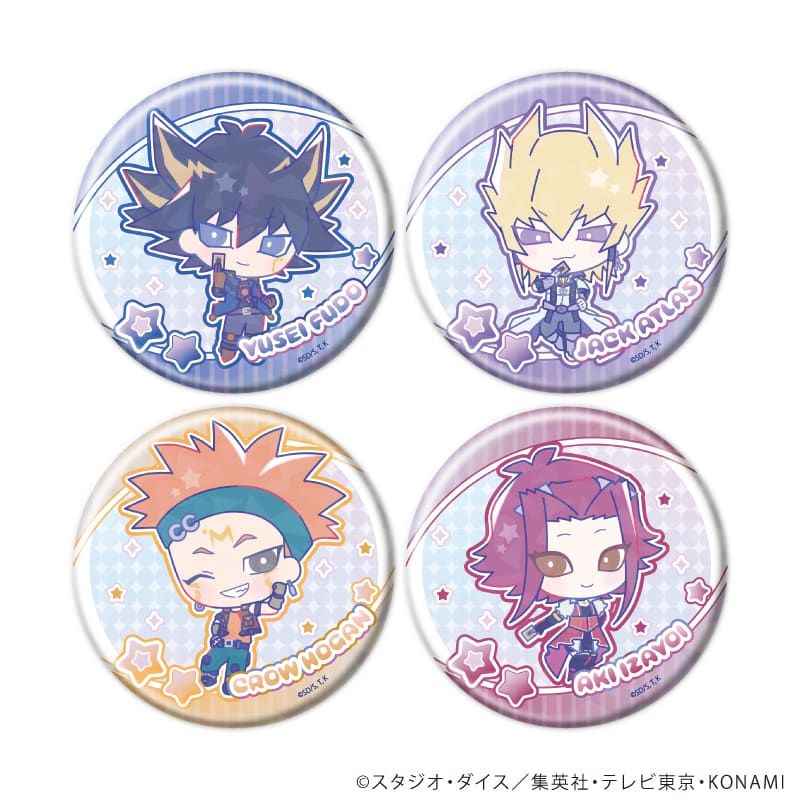 ホログラム缶バッジ(65ｍｍ)「遊☆戯☆王5D's Design produced by Sanrio」01/コンプリートセット(全4種)(コラボイラスト)