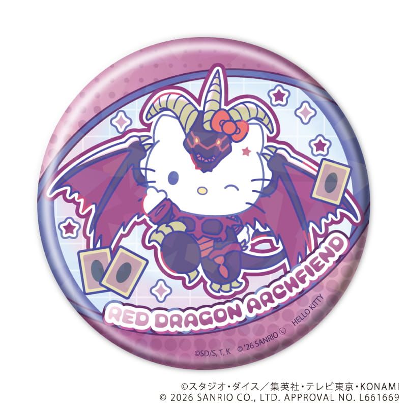 ホログラム缶バッジ(65ｍｍ)「遊☆戯☆王5D's×サンリオキャラクターズ」01/ブラインド(6種)(コラボイラスト)