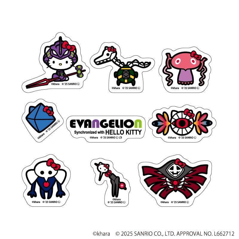 フレークシール(9種セット)「エヴァンゲリオン×サンリオキャラクターズ」01/(コラボイラスト)