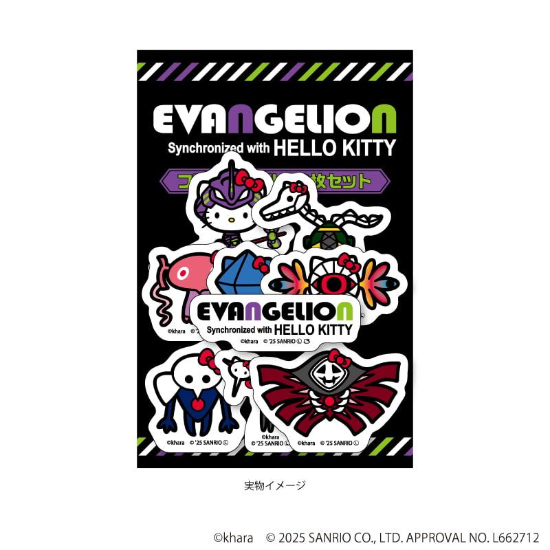 フレークシール(9種セット)「エヴァンゲリオン×サンリオキャラクターズ」01/(コラボイラスト)