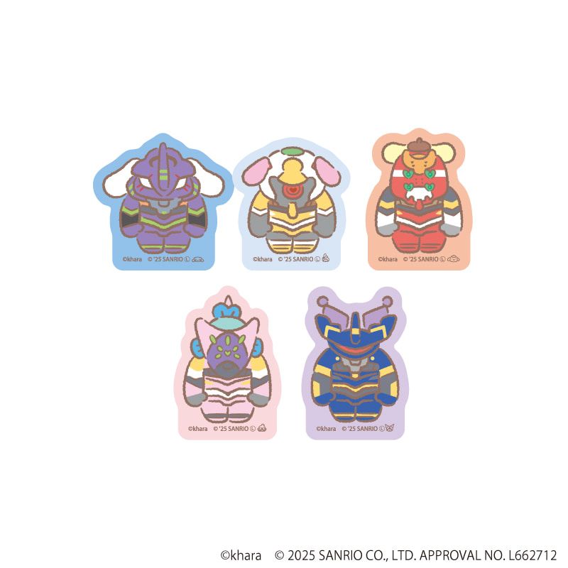 フレークシール(5種セット)「エヴァンゲリオン×サンリオキャラクターズ」01/(コラボイラスト)