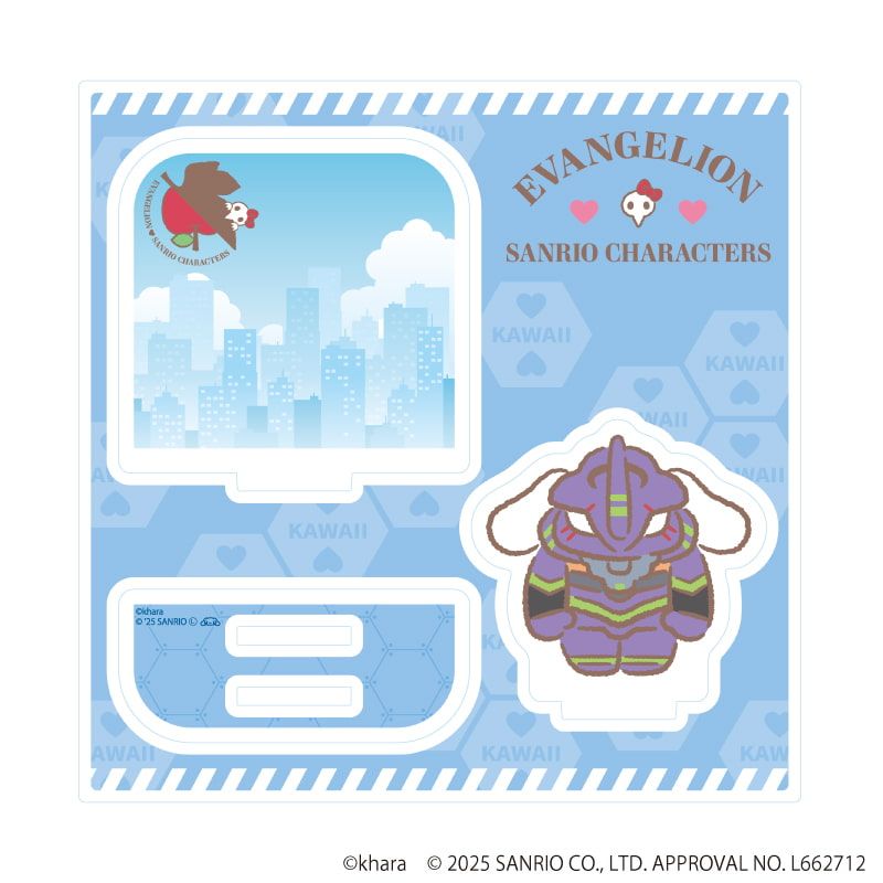 アクリルスタンドプレート「エヴァンゲリオン×サンリオキャラクターズ」01/初号機×シナモロール(コラボイラスト)