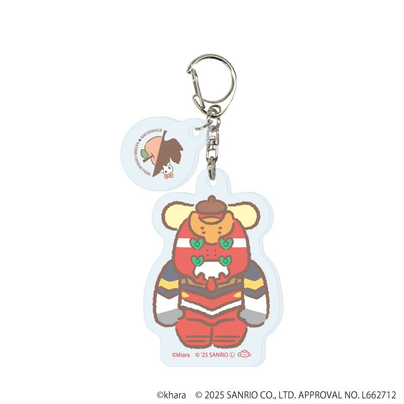 パーツ付きアクリルキーホルダー「エヴァンゲリオン×サンリオキャラクターズ」01/コンプリートセット(全5種)(コラボイラスト)