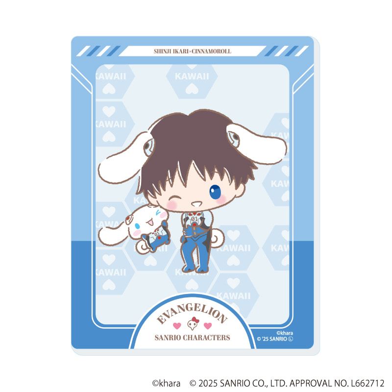 アクリルカード「エヴァンゲリオン×サンリオキャラクターズ」01/コンプリートセット(全5種)(コラボイラスト)