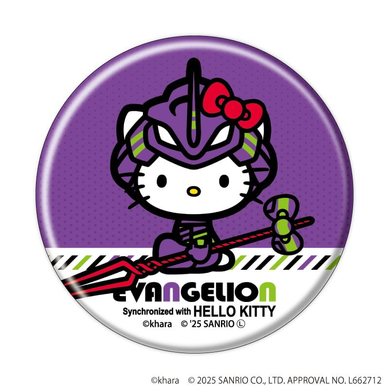 缶バッジ「エヴァンゲリオン×サンリオキャラクターズ」02/コンプリートセット(全6種)(コラボイラスト)