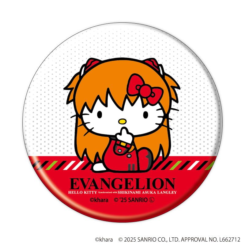 缶バッジ「エヴァンゲリオン×サンリオキャラクターズ」02/コンプリートセット(全6種)(コラボイラスト)