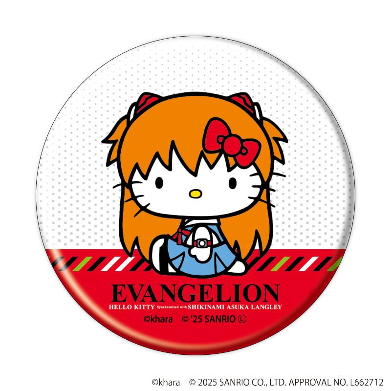 缶バッジ「エヴァンゲリオン×サンリオキャラクターズ」02/コンプリートセット(全6種)(コラボイラスト)