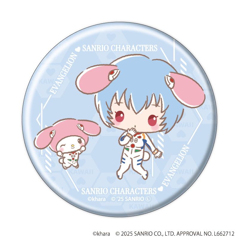 缶バッジ「エヴァンゲリオン×サンリオキャラクターズ」01/コンプリートセット(全7種)(コラボイラスト)