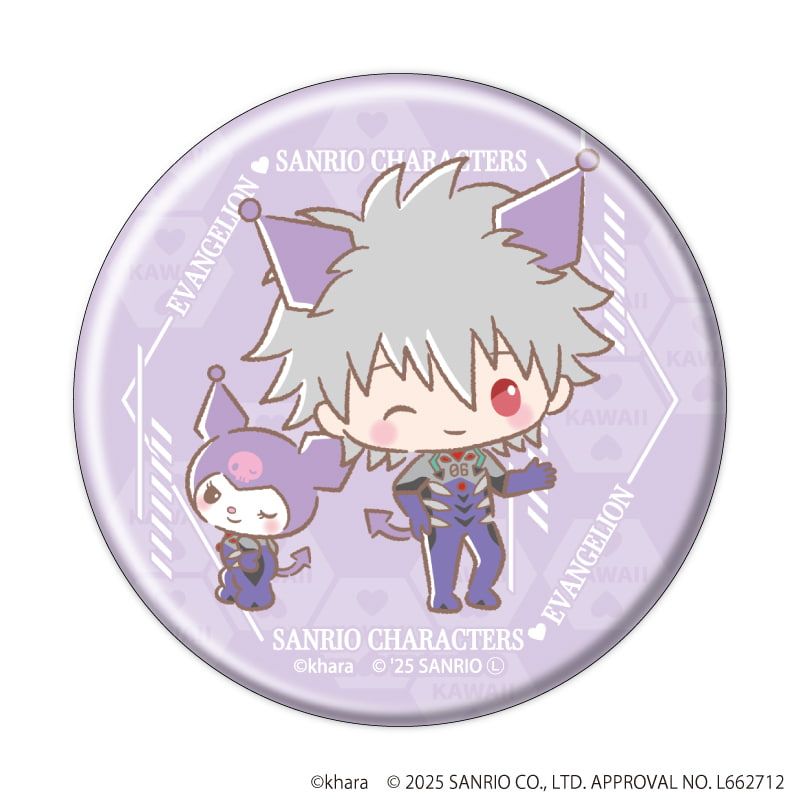 缶バッジ「エヴァンゲリオン×サンリオキャラクターズ」01/コンプリートセット(全7種)(コラボイラスト)