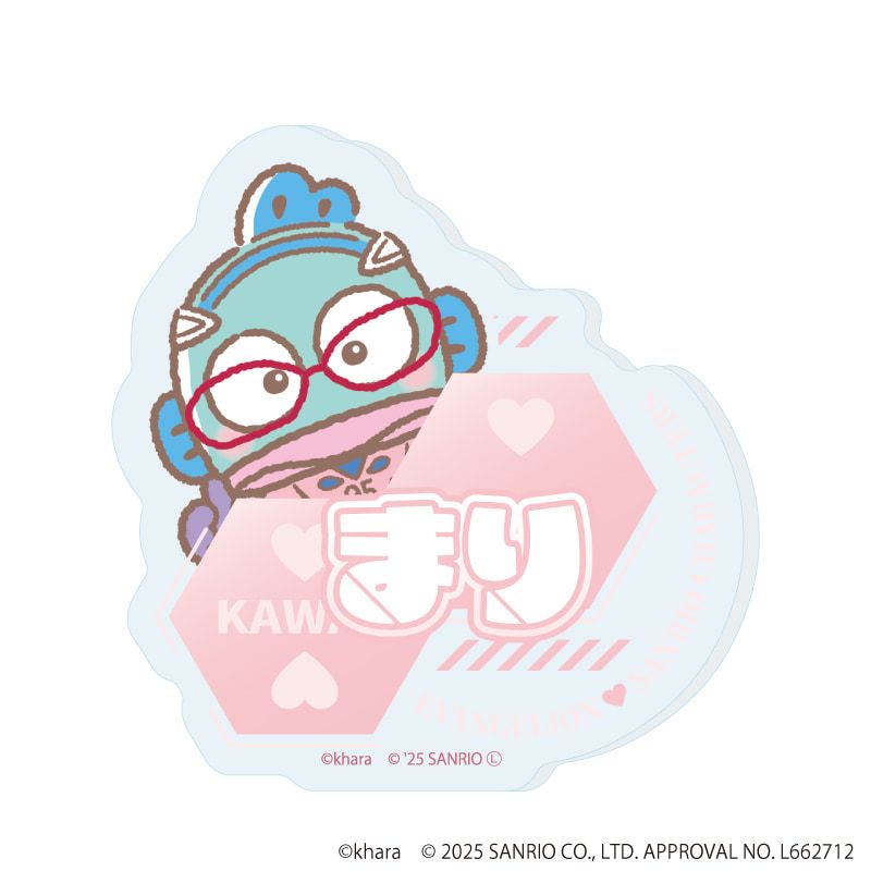 おなまえアクリルプレートバッジ「エヴァンゲリオン×サンリオキャラクターズ」01/トレーディング(5種)(コラボイラスト)