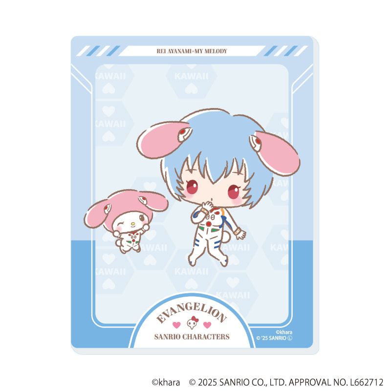 アクリルカード「エヴァンゲリオン×サンリオキャラクターズ」01/トレーディング(5種)(コラボイラスト)