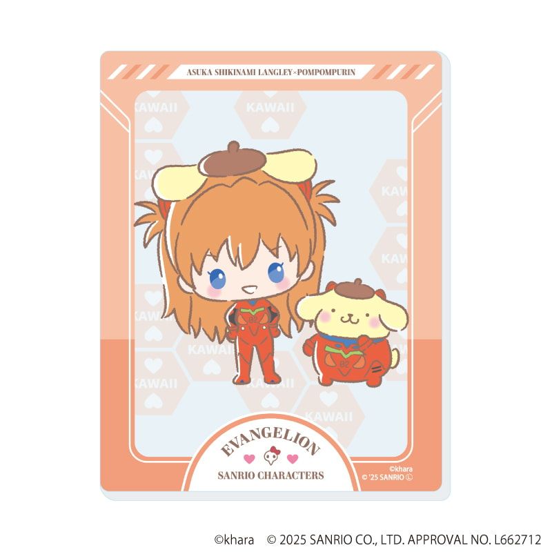 アクリルカード「エヴァンゲリオン×サンリオキャラクターズ」01/トレーディング(5種)(コラボイラスト)