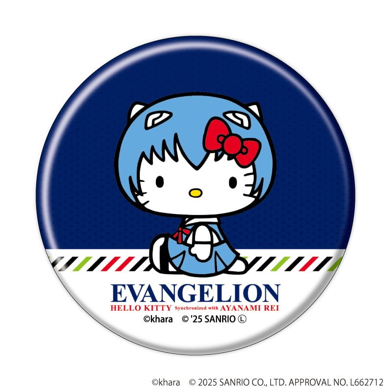 缶バッジ「エヴァンゲリオン×サンリオキャラクターズ」02/トレーディング(6種)(コラボイラスト)