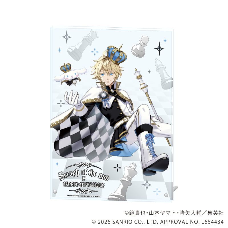 2層アクリルアートボード「終わりのセラフ×サンリオキャラクターズ」02/百夜ミカエラ×シナモロール(コラボイラスト)