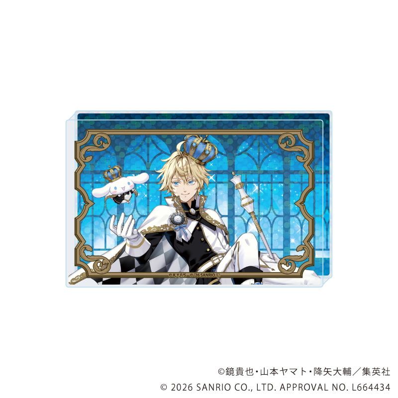 ラメアクリルブロック「終わりのセラフ×サンリオキャラクターズ」02/百夜ミカエラ×シナモロール(コラボイラスト)