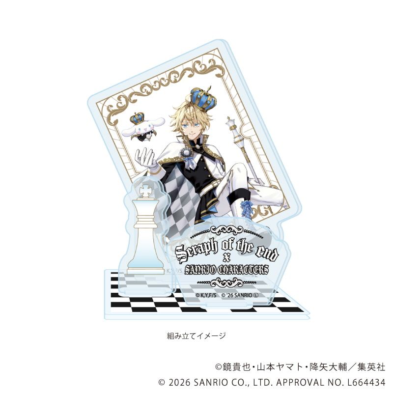 アクリルスタンドプレート「終わりのセラフ×サンリオキャラクターズ」02/百夜ミカエラ×シナモロール(コラボイラスト)