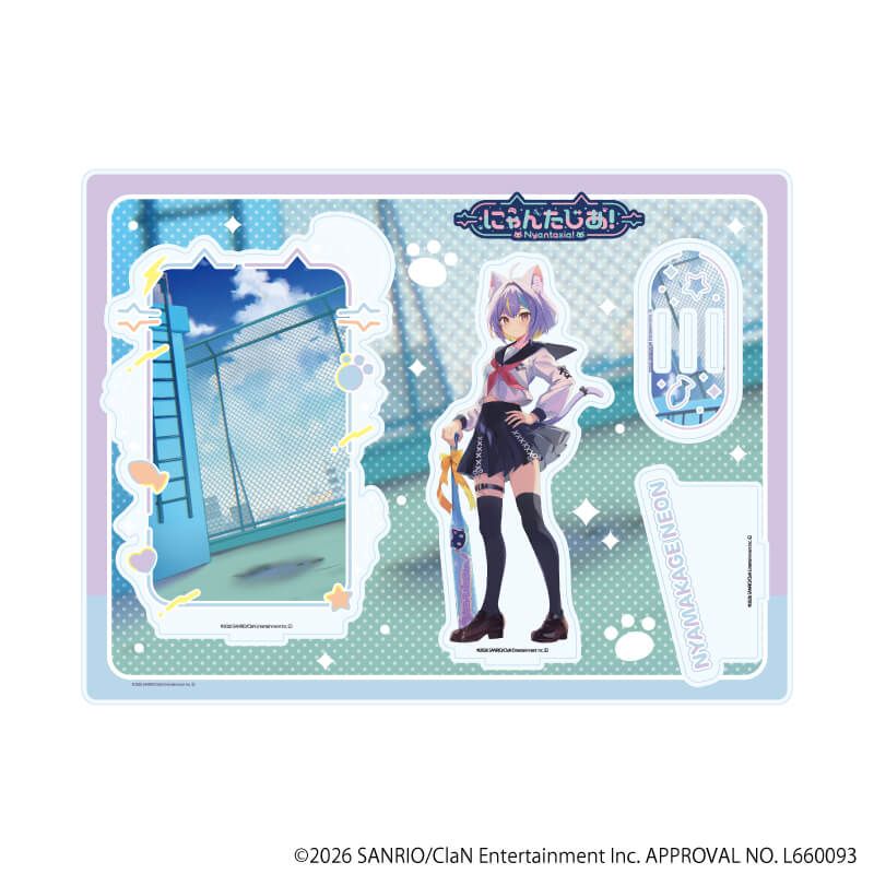 プレミアムアクリルジオラマプレート「にゃんたじあ！」06/若魔影ネオン 2026誕生日ver.(公式イラスト)