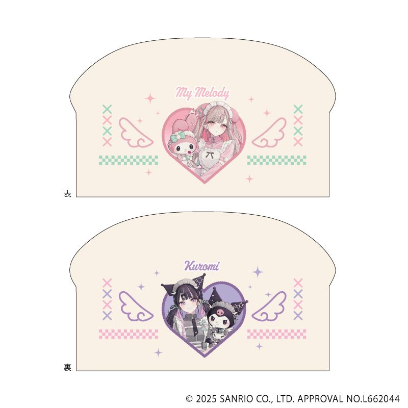 フリルポーチ「赤倉×サンリオキャラクターズ」01/マイメロディ&クロミ(コラボイラスト)