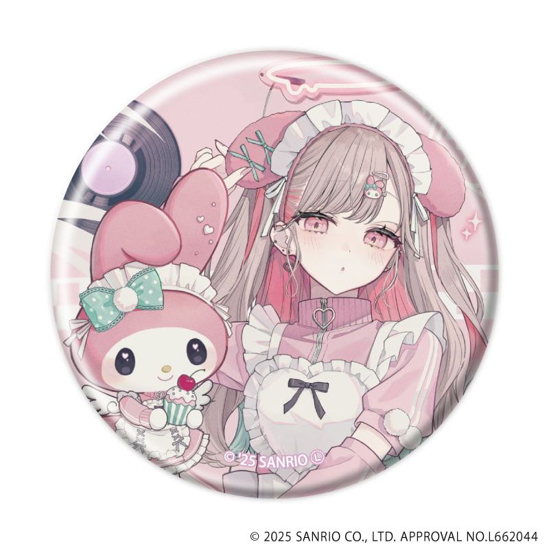 缶バッジ「赤倉×サンリオキャラクターズ」05/マイメロディ&クロミver. コンプリートセット(全6種)(コラボイラスト)