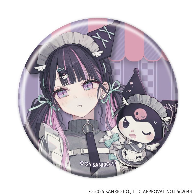 缶バッジ「赤倉×サンリオキャラクターズ」05/マイメロディ&クロミver. ブラインド(6種)(コラボイラスト)