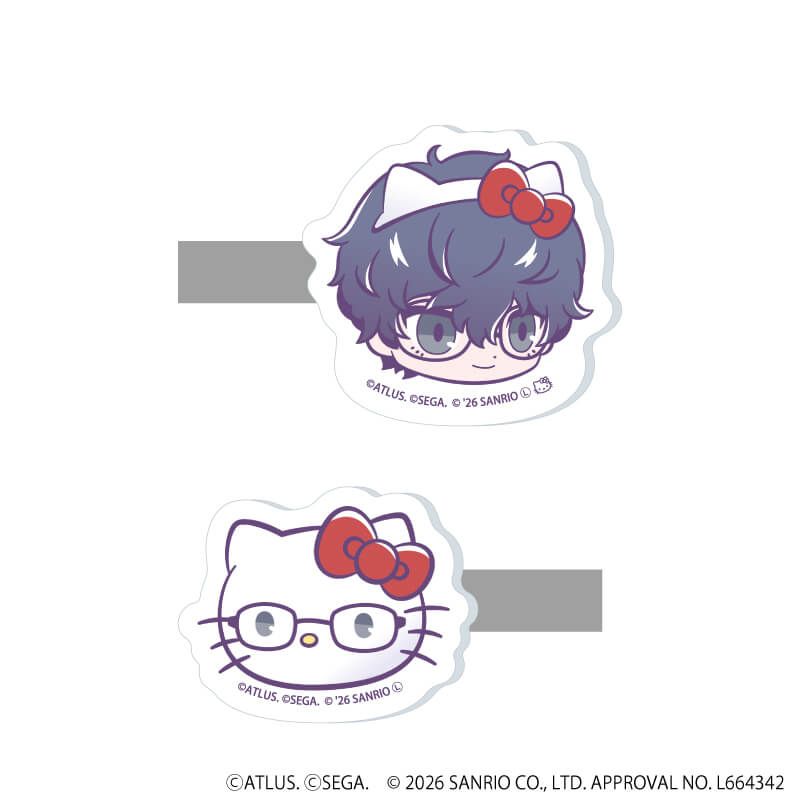 マルチクリップ(2個セット)「P30th×サンリオキャラクターズ」07/P5主人公・ハローキティ(コラボイラスト)