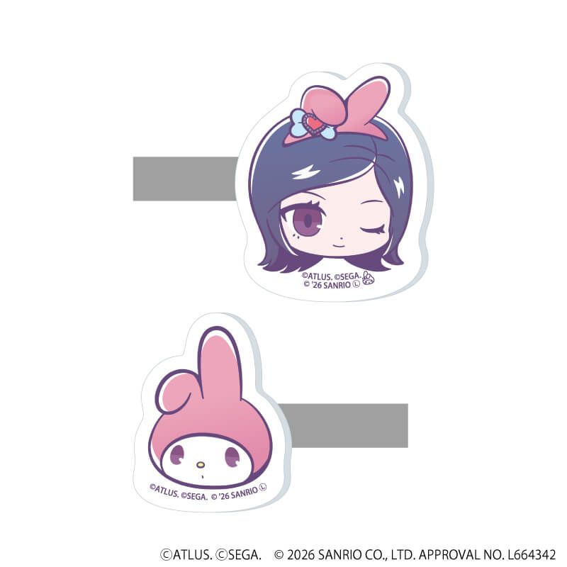 マルチクリップ(2個セット)「P30th×サンリオキャラクターズ」03/P2罰主人公・マイメロディ(コラボイラスト)