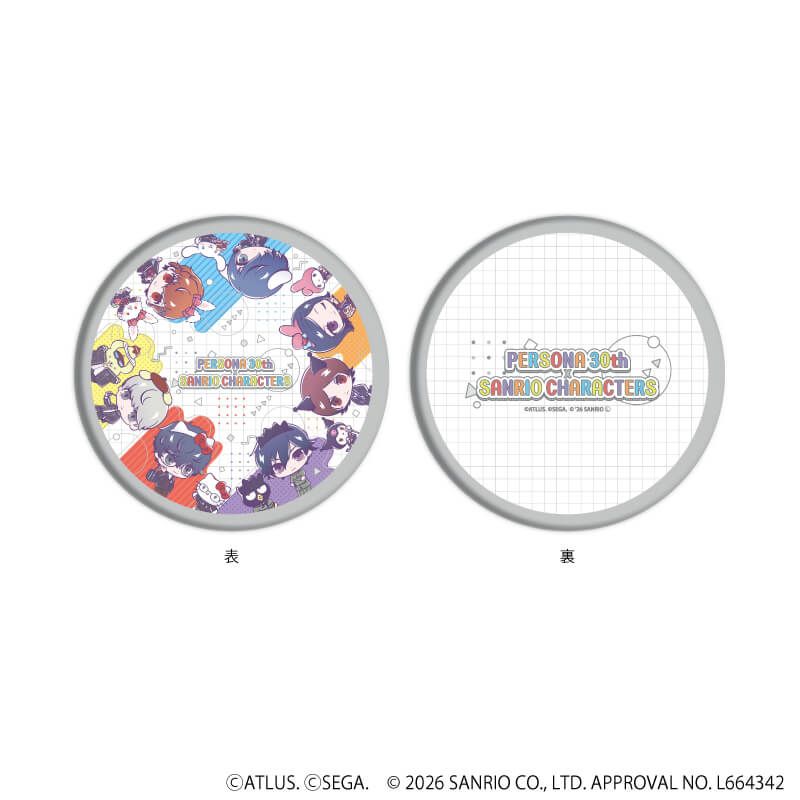 ダイカットクッション「P30th×サンリオキャラクターズ」01/集合デザイン(コラボイラスト)