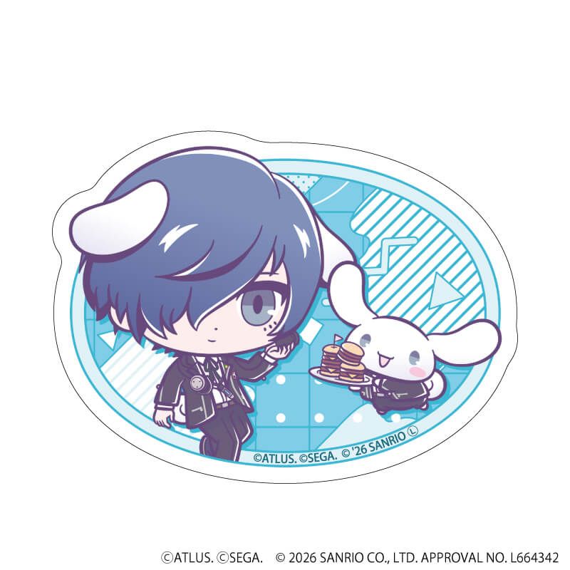 ダイカットスマホステッカー「P30th×サンリオキャラクターズ」04/P3主人公・シナモロール(コラボイラスト)