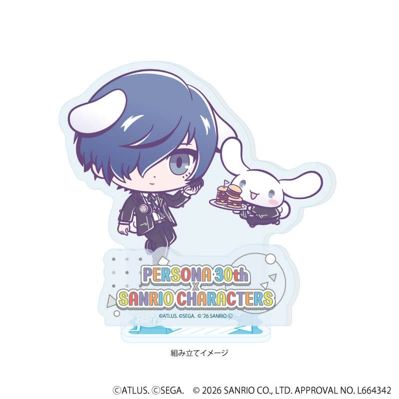 アクリルスタンドプレート「P30th×サンリオキャラクターズ」04/P3主人公・シナモロール(コラボイラスト)