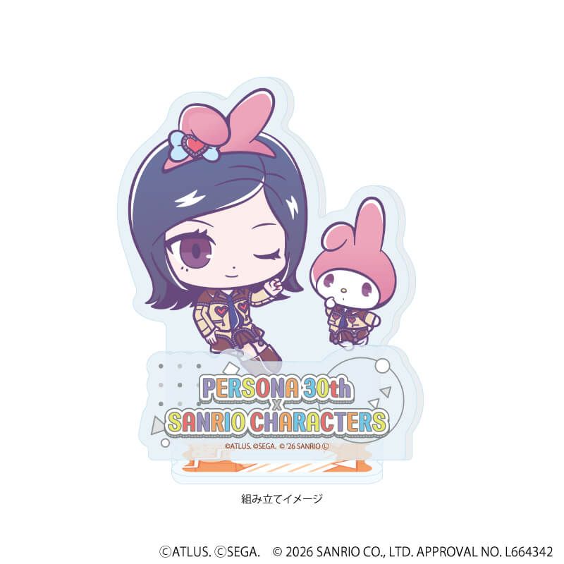 アクリルスタンドプレート「P30th×サンリオキャラクターズ」03/P2罰主人公・マイメロディ(コラボイラスト)